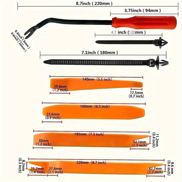 Planet Gates 925/820pcs Automotive Fastener Set - 26 Popular Sizes Of Durable Bumper Mount Clips, Plastic Rivets And Tailgate Handle Bar Clips