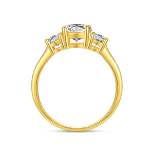 Planet Gates 925 Silver / CHINA / 9 With Certificate 18k Gold Ring Moissanite For Women 3 Stone 100% Real Initial Luxury K Gold Jewelry Engagement Gift Wholesale