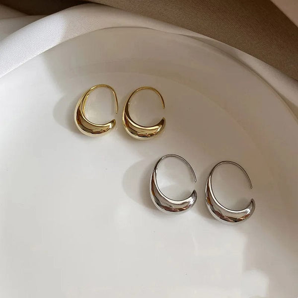 Planet Gates 925 Silver Needle Geometric Oval Hoop Earrings For Women Party Wedding Punk Jewelry Gift e551