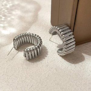 Planet Gates 925 Silver Needle Modern Jewelry Metal Hoop Earrings 2022 New Trend Hot Selling Gold Color Fashion Drop Earrings For Women