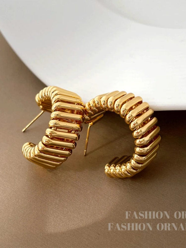 Planet Gates 925 Silver Needle Modern Jewelry Metal Hoop Earrings 2022 New Trend Hot Selling Gold Color Fashion Drop Earrings For Women