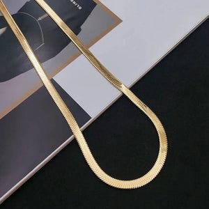 Planet Gates 925 Sterling silver 18K Gold 4MM Flat chain Necklace for Women Luxury Fine Jewelry wedding gift choker Clavicle