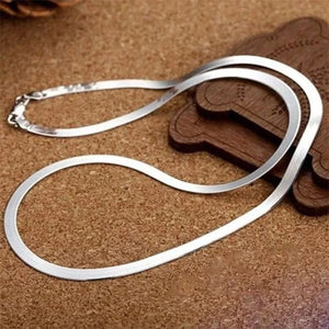 Planet Gates 925 Sterling silver 18K Gold 4MM Flat chain Necklace for Women Luxury Fine Jewelry wedding gift choker Clavicle