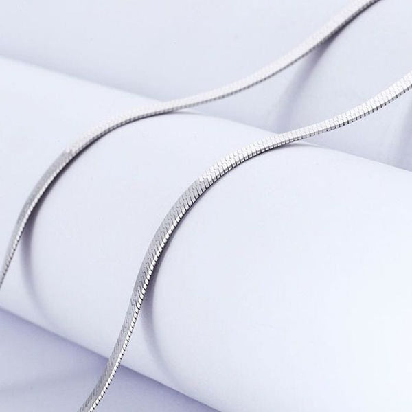 Planet Gates 925 Sterling silver 18K Gold 4MM Flat chain Necklace for Women Luxury Fine Jewelry wedding gift choker Clavicle