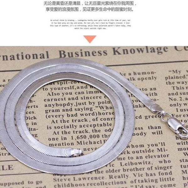 Planet Gates 925 Sterling silver 18K Gold 4MM Flat chain Necklace for Women Luxury Fine Jewelry wedding gift choker Clavicle