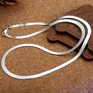 Planet Gates 925 Sterling silver 18K Gold 4MM Flat chain Necklace for Women Luxury Fine Jewelry wedding gift choker Clavicle