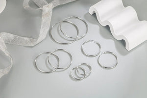 Planet Gates 925 Sterling Silver 3MM Thick 3/4/5/6CM Hoops Earrings For Women Wedding Luxury Jewelry Accessories 2024 Trend Jewellery