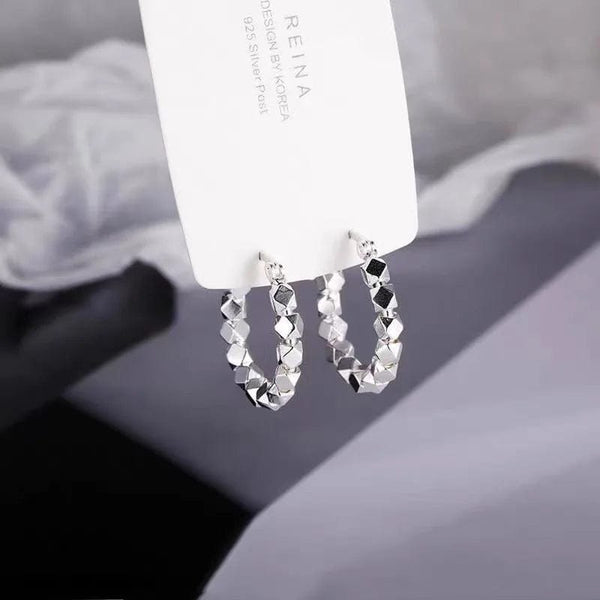 Planet Gates 925 Sterling Silver Hot Sale  hoop Earrings Simple Temperament Exquisite Hot Semale Sexy Jewelry Gift