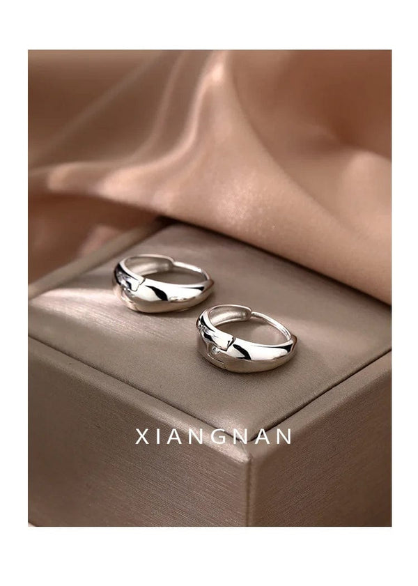 Planet Gates 925 Sterling Silver Hot Sale Korean geometric hoop Earrings Simple Temperament Exquisite Hot Semale Sexy Jewelry Gift