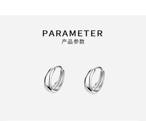 Planet Gates 925 Sterling Silver Hot Sale Korean geometric hoop Earrings Simple Temperament Exquisite Hot Semale Sexy Jewelry Gift