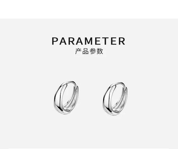 Planet Gates 925 Sterling Silver Hot Sale Korean geometric hoop Earrings Simple Temperament Exquisite Hot Semale Sexy Jewelry Gift