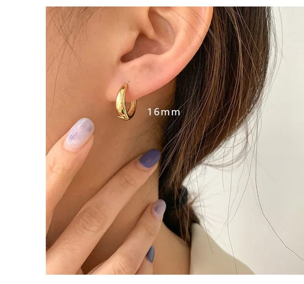 Planet Gates 925 Sterling Silver Hot Sale Korean geometric hoop Earrings Simple Temperament Exquisite Hot Semale Sexy Jewelry Gift