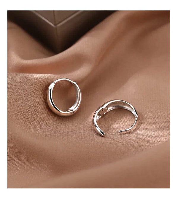 Planet Gates 925 Sterling Silver Hot Sale Korean geometric hoop Earrings Simple Temperament Exquisite Hot Semale Sexy Jewelry Gift