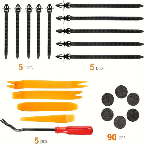 Planet Gates 925pcs 925pcs Car Bumper Retainer Clips Plastic Rivets Fasteners Tailgate Handle Rod Clip, 26 Most Popular Sizes Auto Push Pin Rivets Set