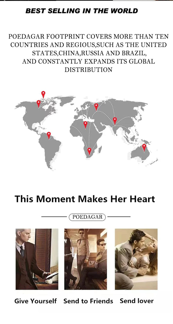 Planet Gates 930 Rose Gold Blue POEDAGAR Luxury Quartz Man Wristwatch Sport Men Watches Waterproof Luminous Date Week Stainless Steel Men's Watch Male Reloj+box