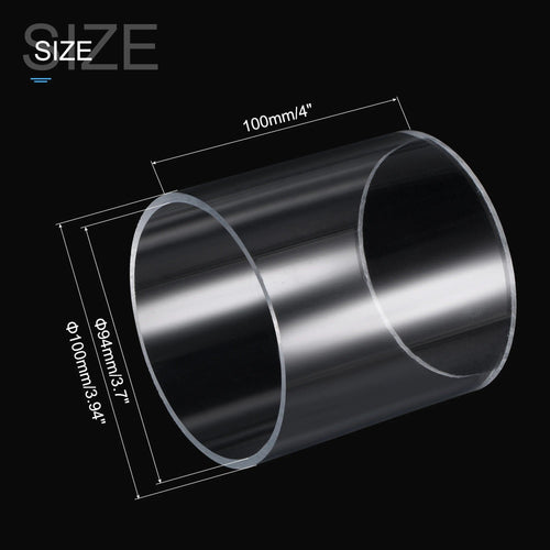 Planet Gates 94mm ID 100mm OD 100mm Length OD 80mm~220mm High Transparent Acrylic Tube Fish Tank Aquarium Plexiglass Tubo Garden Irrigation Water Supply Pipe