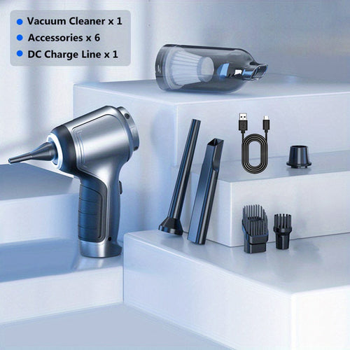 Planet Gates 95000Pa Mini Powerful Car Vacuum Cleaner Robot Wireless Home Cleaning Tool Blow Suction Integrated for Dry Wet Cleaning Small Appliance