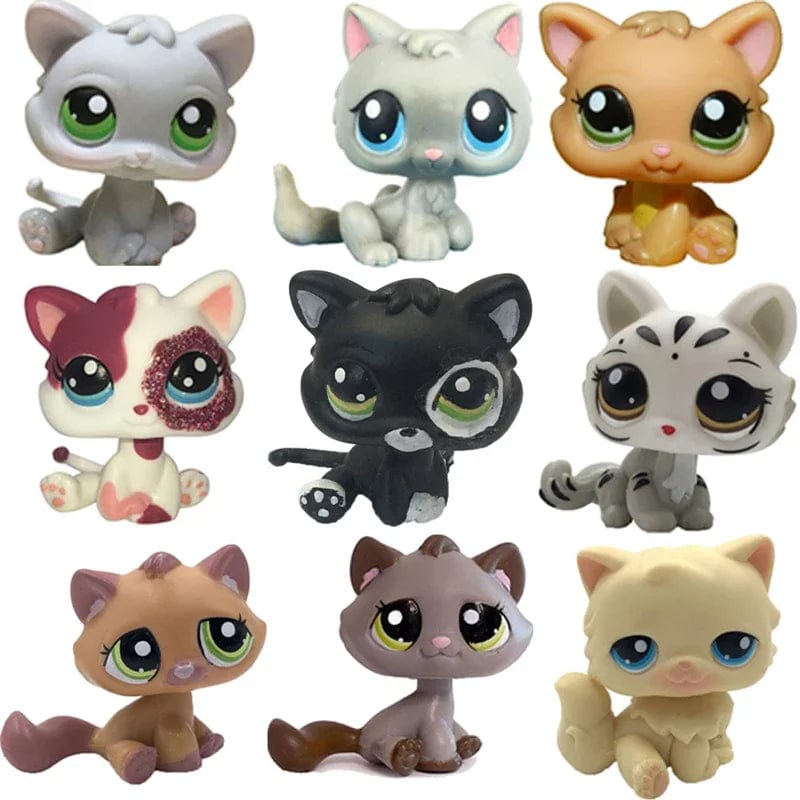Planet Gates 959 Rare pet shop toy Mini Stands Short Hair Kitten Old Figures Collection Original Bobble head toy lps