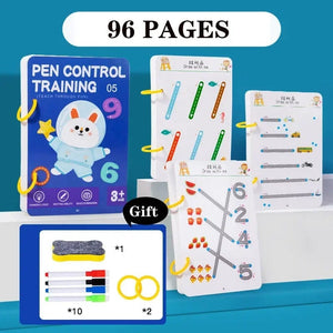 Planet Gates 96 PAGES Magical Tracing Workbook Control Training Book Reusable Magic Practice Copybook Children Montessori Drawing Education Stationery