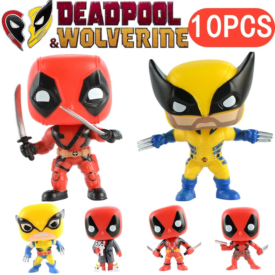 Planet Gates 9CM 1PCS 3 POP Deadpool Action Figure Deadpool 3 Deadpool Wolverine Action Figure Marvel Movie Characters Figure Toy Doll Model Kid Gifts