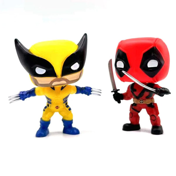 Planet Gates 9CM 1PCS 3 POP Deadpool Action Figure Deadpool 3 Deadpool Wolverine Action Figure Marvel Movie Characters Figure Toy Doll Model Kid Gifts