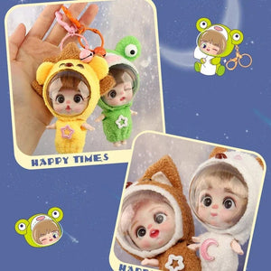 Planet Gates 9cm Mini Doll  Astronauts  Animals Key Pendant Bjd Pocket Dolls Toys Girl Reborn Kit Baby Toys for Children Baby Boy Accessories