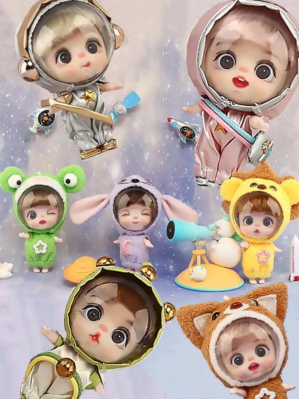 Planet Gates 9cm Mini Doll  Astronauts  Animals Key Pendant Bjd Pocket Dolls Toys Girl Reborn Kit Baby Toys for Children Baby Boy Accessories