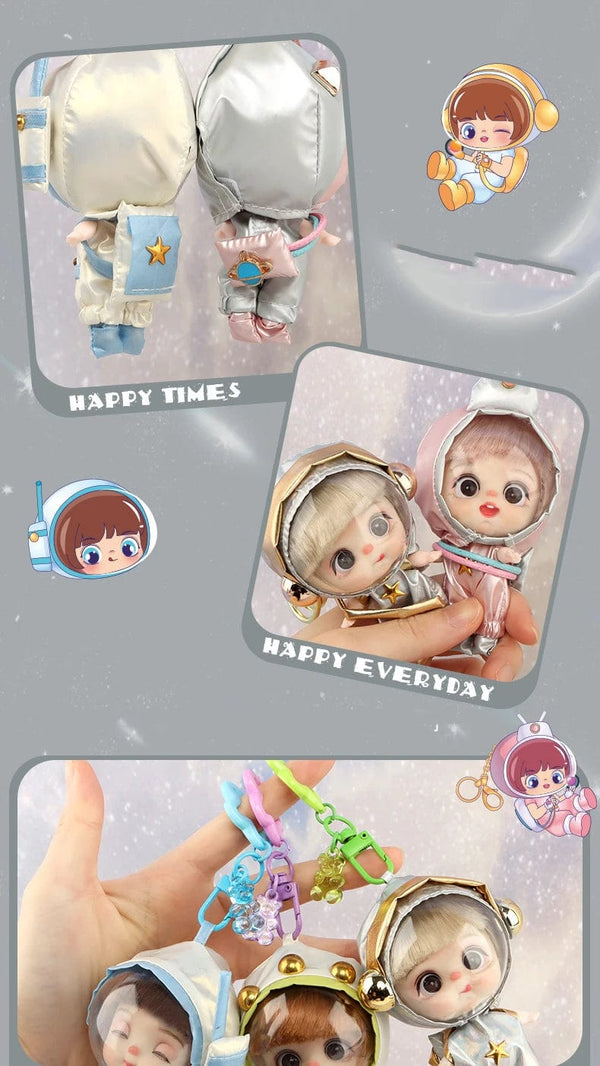 Planet Gates 9cm Mini Doll  Astronauts  Animals Key Pendant Bjd Pocket Dolls Toys Girl Reborn Kit Baby Toys for Children Baby Boy Accessories