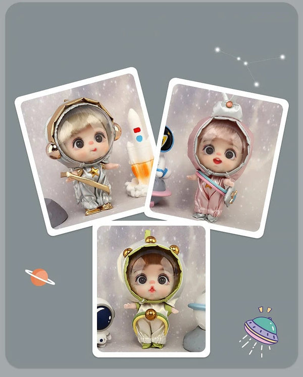 Planet Gates 9cm Mini Doll  Astronauts  Animals Key Pendant Bjd Pocket Dolls Toys Girl Reborn Kit Baby Toys for Children Baby Boy Accessories