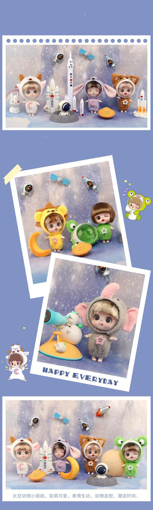 Planet Gates 9cm Mini Doll  Astronauts  Animals Key Pendant Bjd Pocket Dolls Toys Girl Reborn Kit Baby Toys for Children Baby Boy Accessories