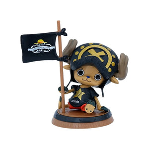 Planet Gates 9cm One Piece Figure Anime Chopper With Flag Action Figurine Doll Model Toys PVC Statue Collection Car Decoration Children Gifts
