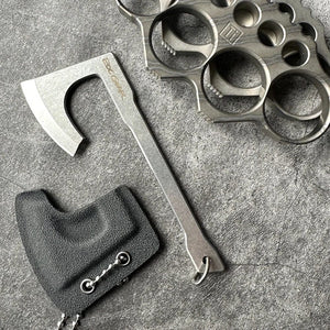 Planet Gates 9Cr18Mov Stainless Steel Axe blade Kinfe Pendant Outdoor Decorations Necklace Bracelet Camping Gear EDC Tools K-sheath Bead Chai