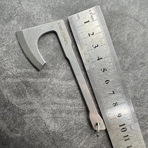 Planet Gates 9Cr18Mov Stainless Steel Axe blade Kinfe Pendant Outdoor Decorations Necklace Bracelet Camping Gear EDC Tools K-sheath Bead Chai