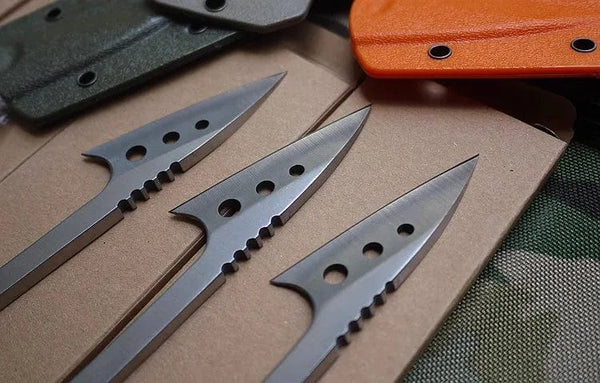 Planet Gates 9Cr18Mov Stainless Steel Axe blade Kinfe Pendant Outdoor Decorations Necklace Bracelet Camping Gear EDC Tools K-sheath Bead Chai