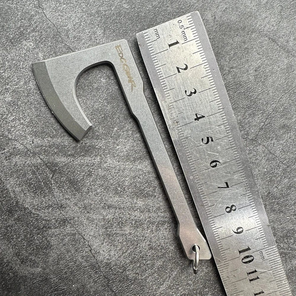 Planet Gates 9Cr18Mov Stainless Steel Axe blade Kinfe Pendant Outdoor Decorations Necklace Bracelet Camping Gear EDC Tools K-sheath Bead Chai
