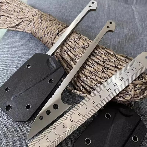 Planet Gates 9Cr18Mov Stainless Steel Axe blade Kinfe Pendant Outdoor Decorations Necklace Bracelet Camping Gear EDC Tools K-sheath Bead Chai