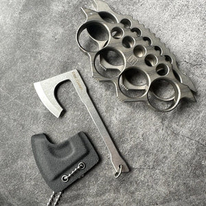 Planet Gates 9Cr18Mov Stainless Steel Axe blade Kinfe Pendant Outdoor Decorations Necklace Bracelet Camping Gear EDC Tools K-sheath Bead Chai