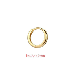 Planet Gates 9mm-gold-1pc Single Minimal Gold Color Tiny Cartilage Hoop Earrings Glossy Earring Piercing Accessory Trendy Small Huggie Women Hoops For Men