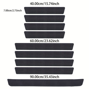 Planet Gates 9pcs 9pcs Car Door Sill Protectors: Carbon Fiber Vinyl Wrap Stickers For Maximum Protection!