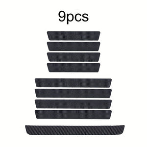Planet Gates 9pcs 9pcs Car Door Sill Protectors: Carbon Fiber Vinyl Wrap Stickers For Maximum Protection!