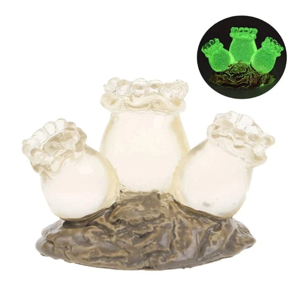 Planet Gates 9Pcs Miniatures Luminous Fish Tank Aquarium Simulated Coral Decoration Fishes Bowls Resin Plants Ornaments Figurines Accessories