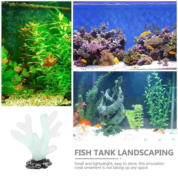 Planet Gates 9Pcs Miniatures Luminous Fish Tank Aquarium Simulated Coral Decoration Fishes Bowls Resin Plants Ornaments Figurines Accessories
