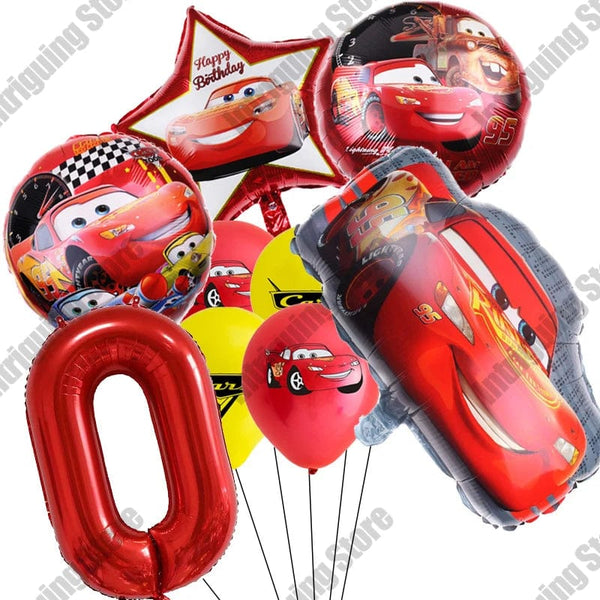 Planet Gates 9pcs set 0 / as picture Disney Cars Lightning McQueen 32" Number Balloon Set   Baby Shower Supplies Birthday Party Decorations Kids Toy Gifts Air Globos