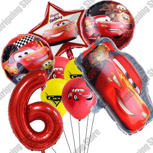 Planet Gates 9pcs set 6 / as picture Disney Cars Lightning McQueen 32" Number Balloon Set   Baby Shower Supplies Birthday Party Decorations Kids Toy Gifts Air Globos