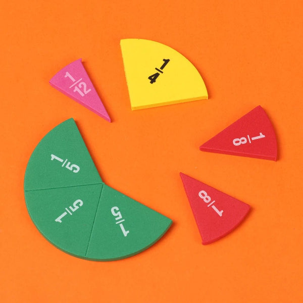 Planet Gates 9Set EVA Round Shaped Fractions Instrument Montessori Math Educational Toys Math Learning Tool Student Teaching Gifts