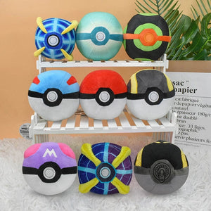 Planet Gates 9Styles Pokemon Plush Pokeball Stuffed Toy Master Ball Poke Ball Great Ball Beast Ball Dusk Ball Hisuian Ultra Ball Peluche Doll