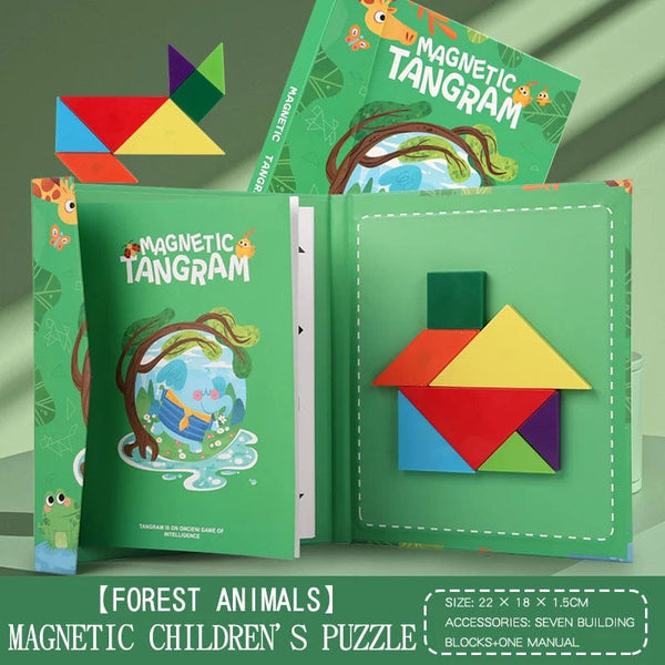 Planet Gates A-1 3D Wooden Magnetic Jigsaw Puzzle Games Geometric Shapes Tangram Toy  Montessori Early Education Sorting For Toys Children Gifts