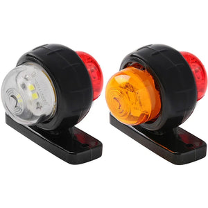 Planet Gates A 12V 24V Truck Trailer Lights LED Side Marker Indicators Lorry Tractor Signal Lights Parking Light Red White/Amber Styling