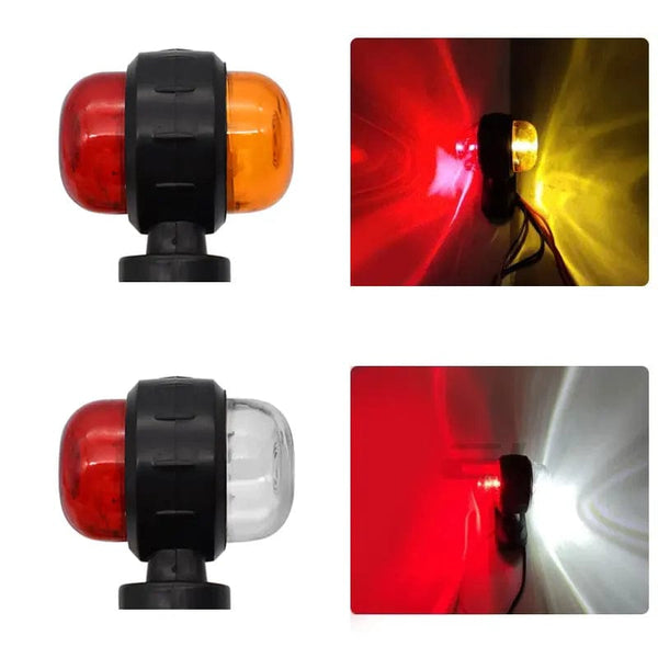 Planet Gates A 12V 24V Truck Trailer Lights LED Side Marker Indicators Lorry Tractor Signal Lights Parking Light Red White/Amber Styling