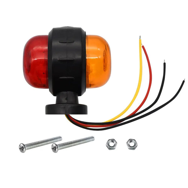 Planet Gates A 12V 24V Truck Trailer Lights LED Side Marker Indicators Lorry Tractor Signal Lights Parking Light Red White/Amber Styling